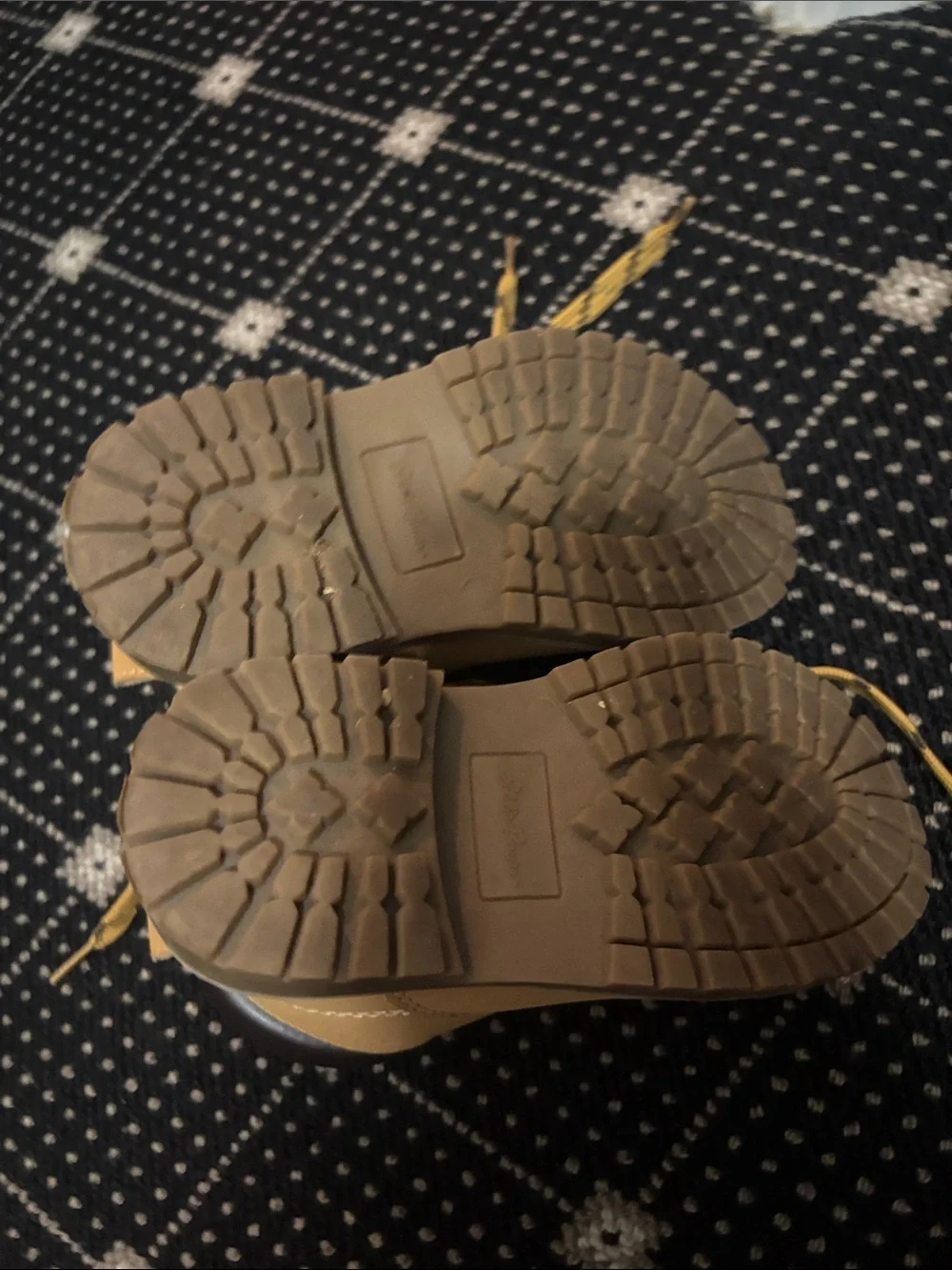 Kids Tan Lace-Up Hiking Boots